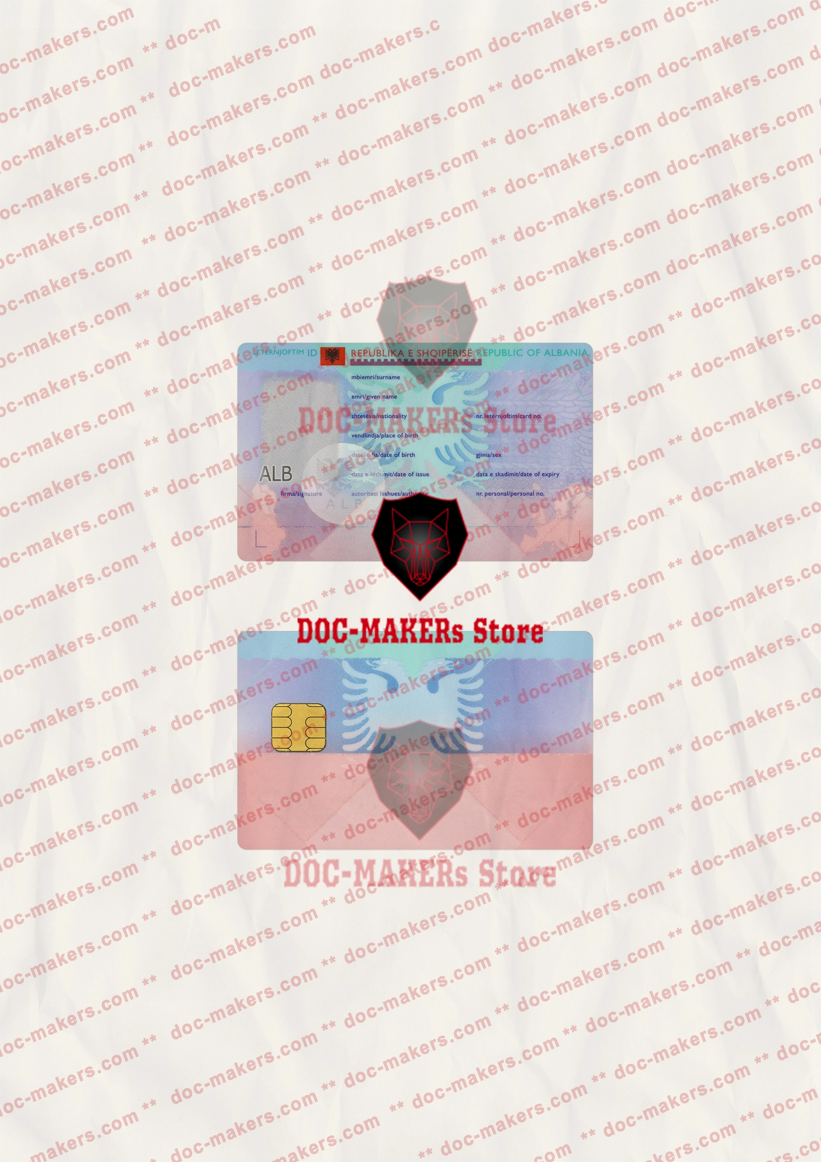 Albania ID Card – PSD Template